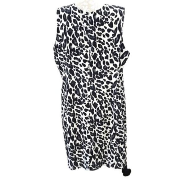 Jessica London Dress Knee Length Sleeveless Lined Sheath Animal Print Women's 28 - Picture 2 of 7